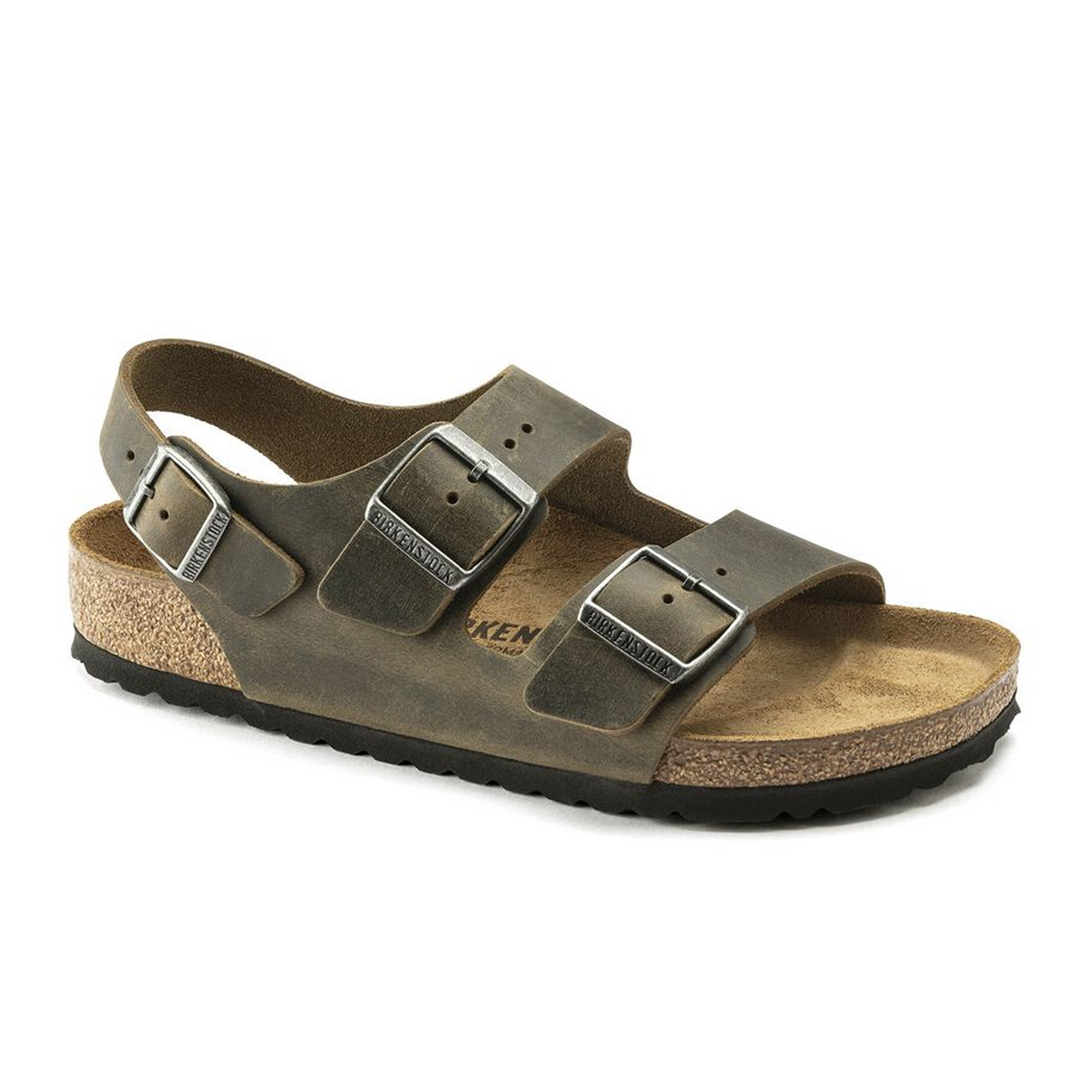Birkenstock Milano Sling back Buckle Men’s Sandals Shoes Size 42 BIRKENSTOCK Milano Leather Dual-Buckle Slingback Sandals  main image 3