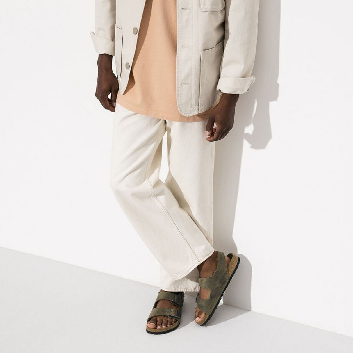 Birkenstock Milano Backstrap Sandal (Men) - Faded Khaki Oiled Leather Sandal - Backstrap - The Heel Shoe Fitters