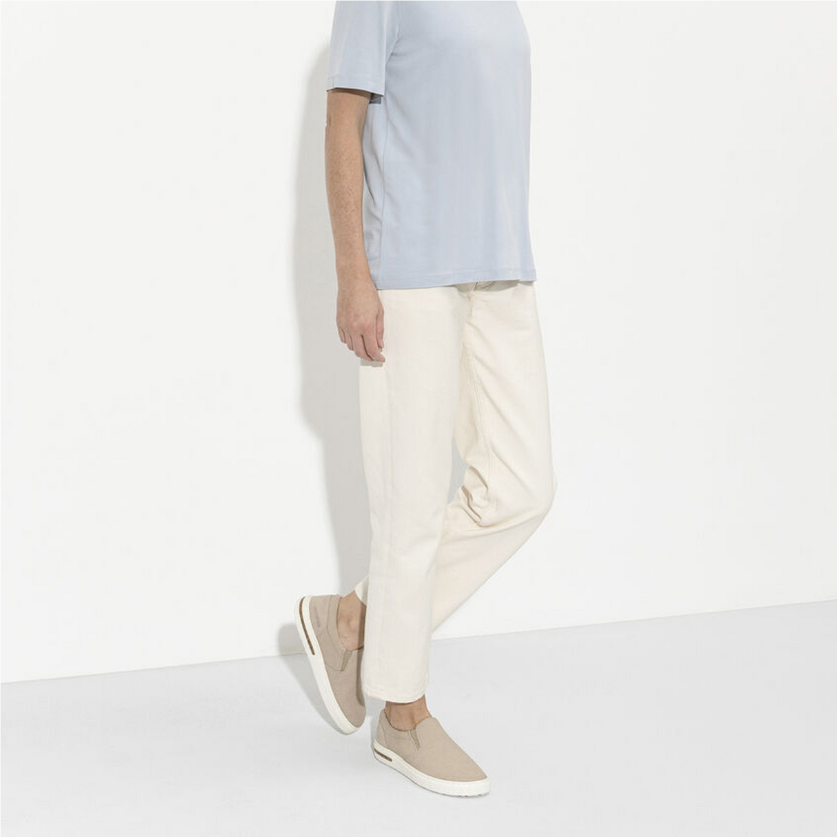 Birkenstock Oswego Slip On Sneaker (Men) - Sandcastle Canvas Dress-Casual - Slip On - The Heel Shoe Fitters