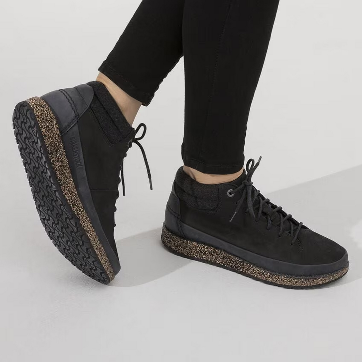 Birkenstock Honnef High Narrow Lace Up Ankle Boot (Women) - Black Oiled Leather