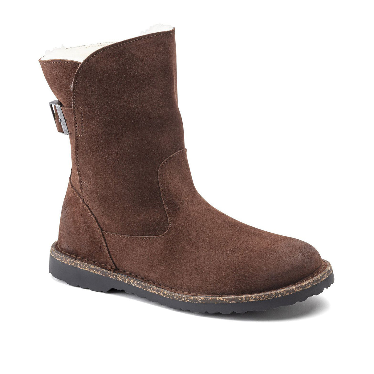 Birkenstock Uppsala Boot (Women) - Espresso Suede/Natural Shearling Boots - Fashion - Mid Boot - The Heel Shoe Fitters