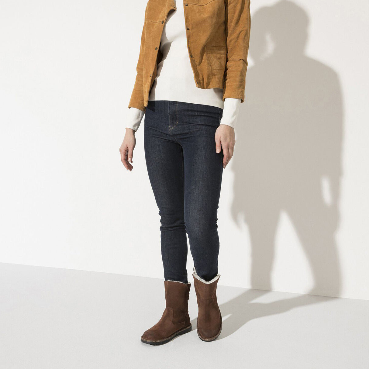 Birkenstock Uppsala Boot (Women) - Espresso Suede/Natural Shearling Boots - Fashion - Mid Boot - The Heel Shoe Fitters