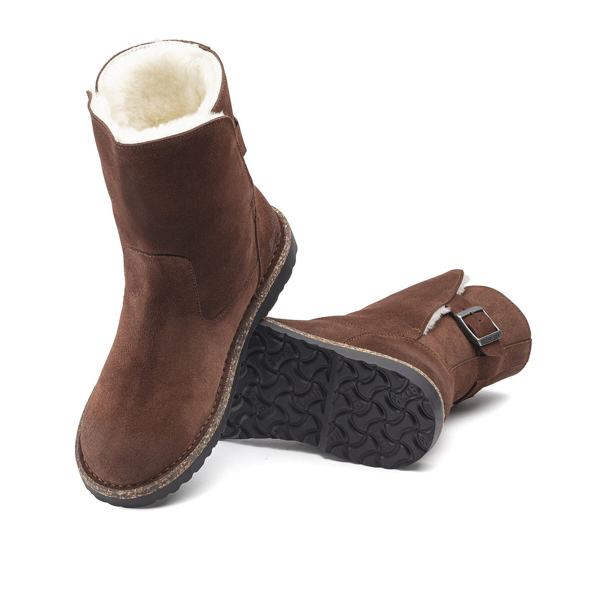 Birkenstock Uppsala Boot (Women) - Espresso Suede/Natural Shearling Boots - Fashion - Mid Boot - The Heel Shoe Fitters