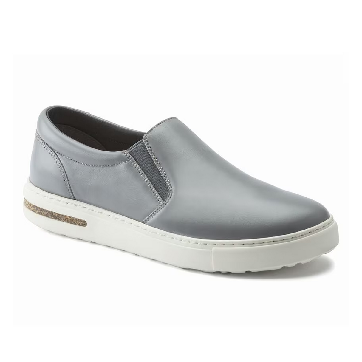 Birkenstock Oswego Slip On Sneaker (Men) - Gray Leather Athletic - Casual - Slip On - The Heel Shoe Fitters