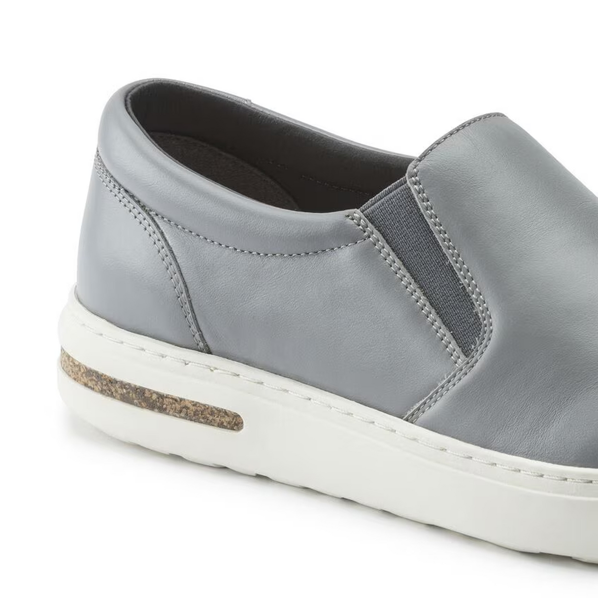 Birkenstock Oswego Narrow Slip On Sneaker (Women) - Gray Leather Dress-Casual - Slip On - The Heel Shoe Fitters