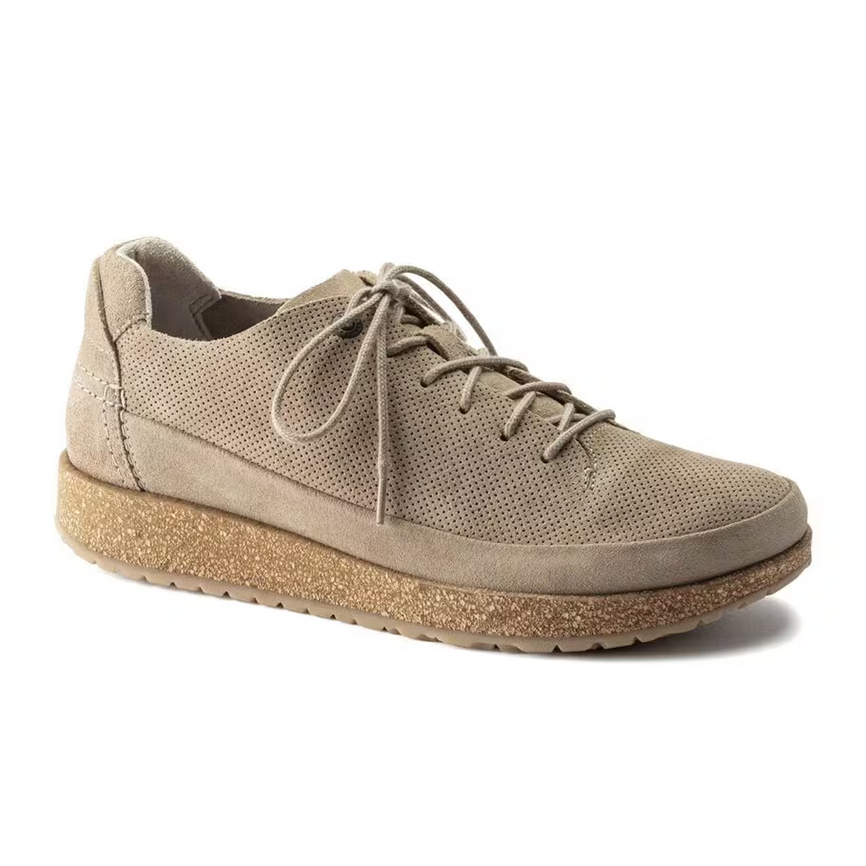 Birkenstock Honnef Low Lace Up (Unisex) - Light Sandcastle Perf Suede Dress-Casual - Lace Ups - The Heel Shoe Fitters