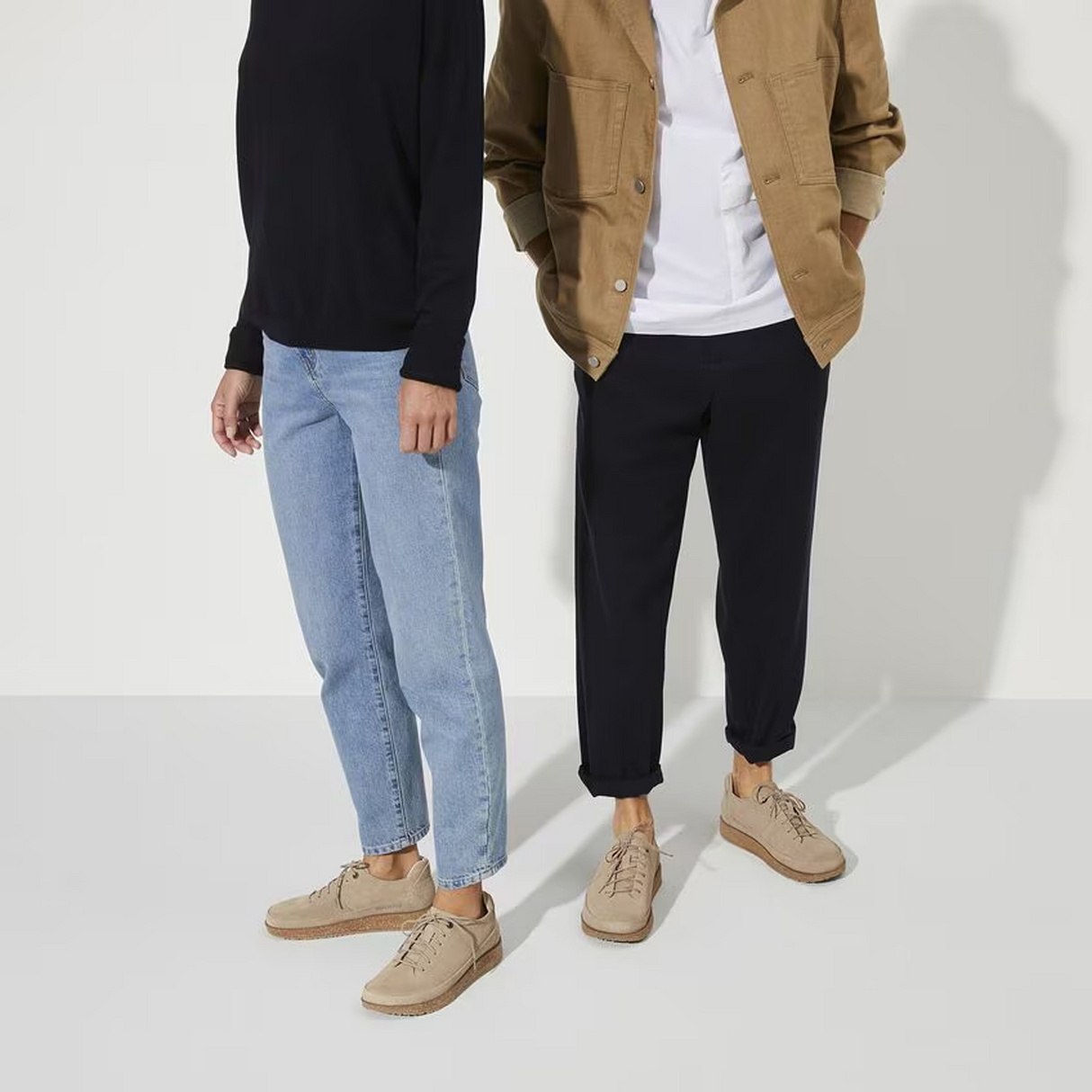 Birkenstock Honnef Low Lace Up (Unisex) - Light Sandcastle Perf Suede Dress-Casual - Lace Ups - The Heel Shoe Fitters