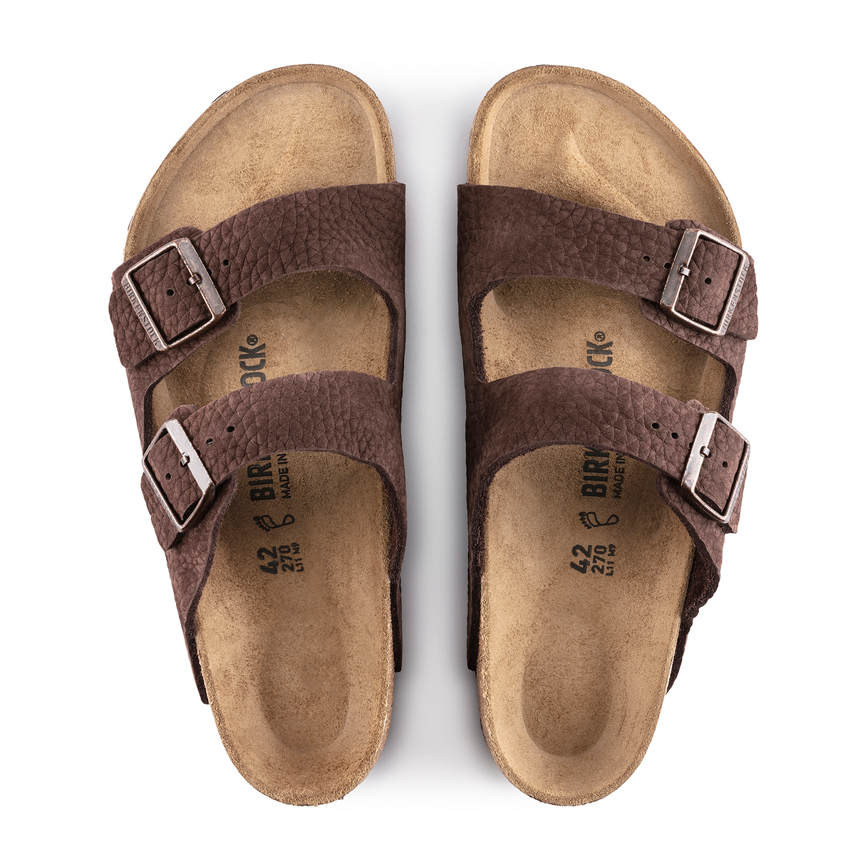 Birkenstock Arizona Slide Sandal (Men) - Desert Buck Roast Nubuck Sandal - Slide - The Heel Shoe Fitters