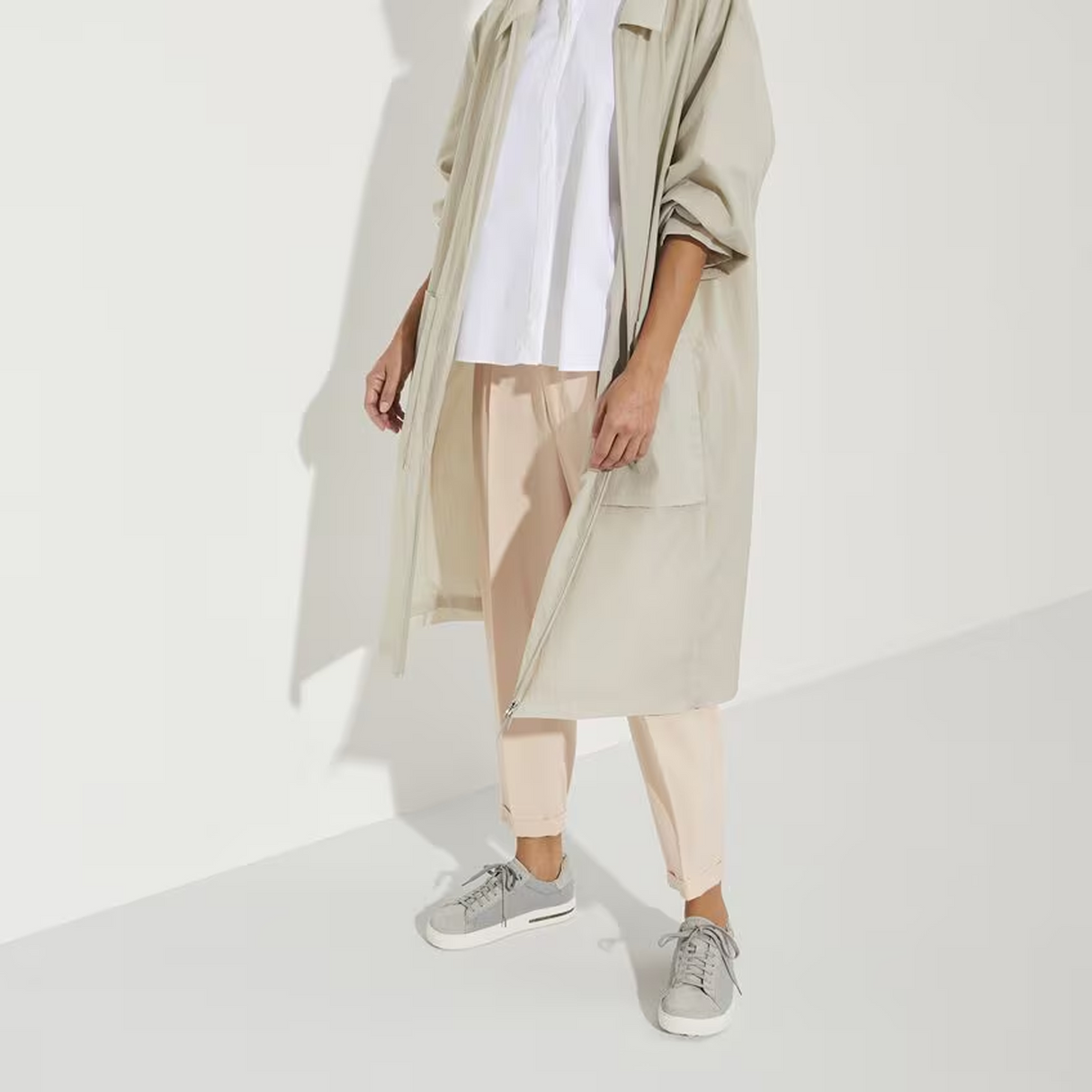 Birkenstock Bend Narrow Sneaker (Women) - Whale Gray Canvas Athletic - Casual - Lace Up - The Heel Shoe Fitters