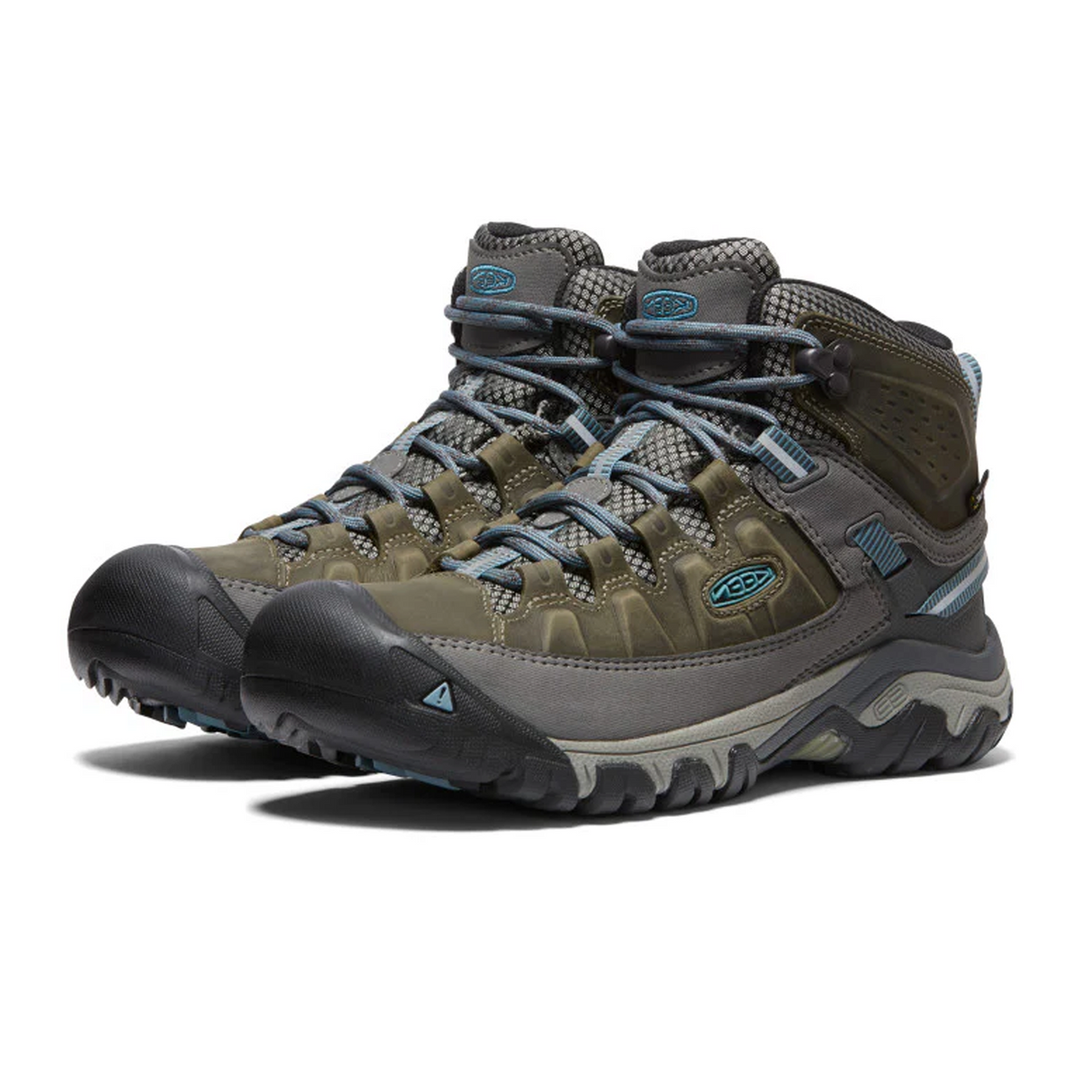 Keen Targhee III Waterproof Mid Hiking Boot (Women) - Magnet/Atlantic Blue Boots - Hiking - Mid - The Heel Shoe Fitters
