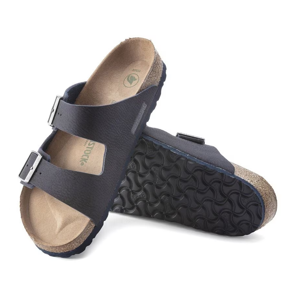 Birkenstock Arizona Vegan Slide Sandal (Men) - Desert Dust Indigo Blue Microfiber Sandal - Slide - The Heel Shoe Fitters