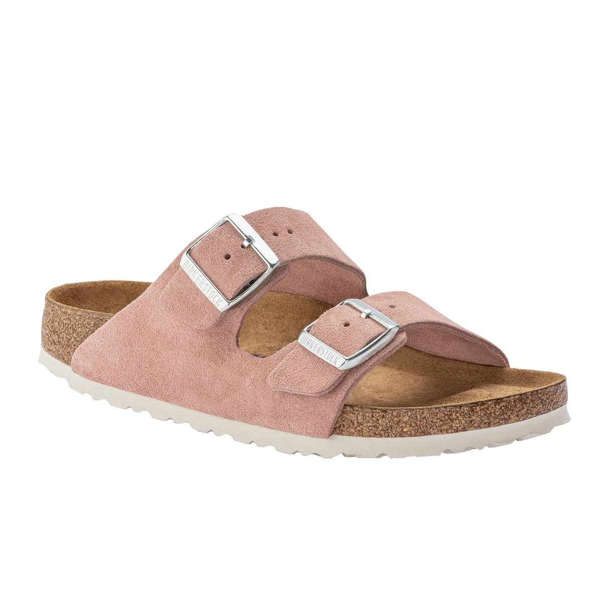 Birkenstock Arizona Soft Footbed Narrow Slide Sandal (Women) - Pink Clay Suede Sandal - Slide - The Heel Shoe Fitters