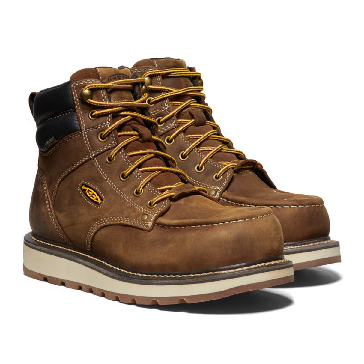 Keen Utility Cincinnati 6" Waterproof Carbon Fiber Toe Work Boot (Men) - Belgian/Sandshell Boots - Work - 6 Inch - The Heel Shoe Fitters