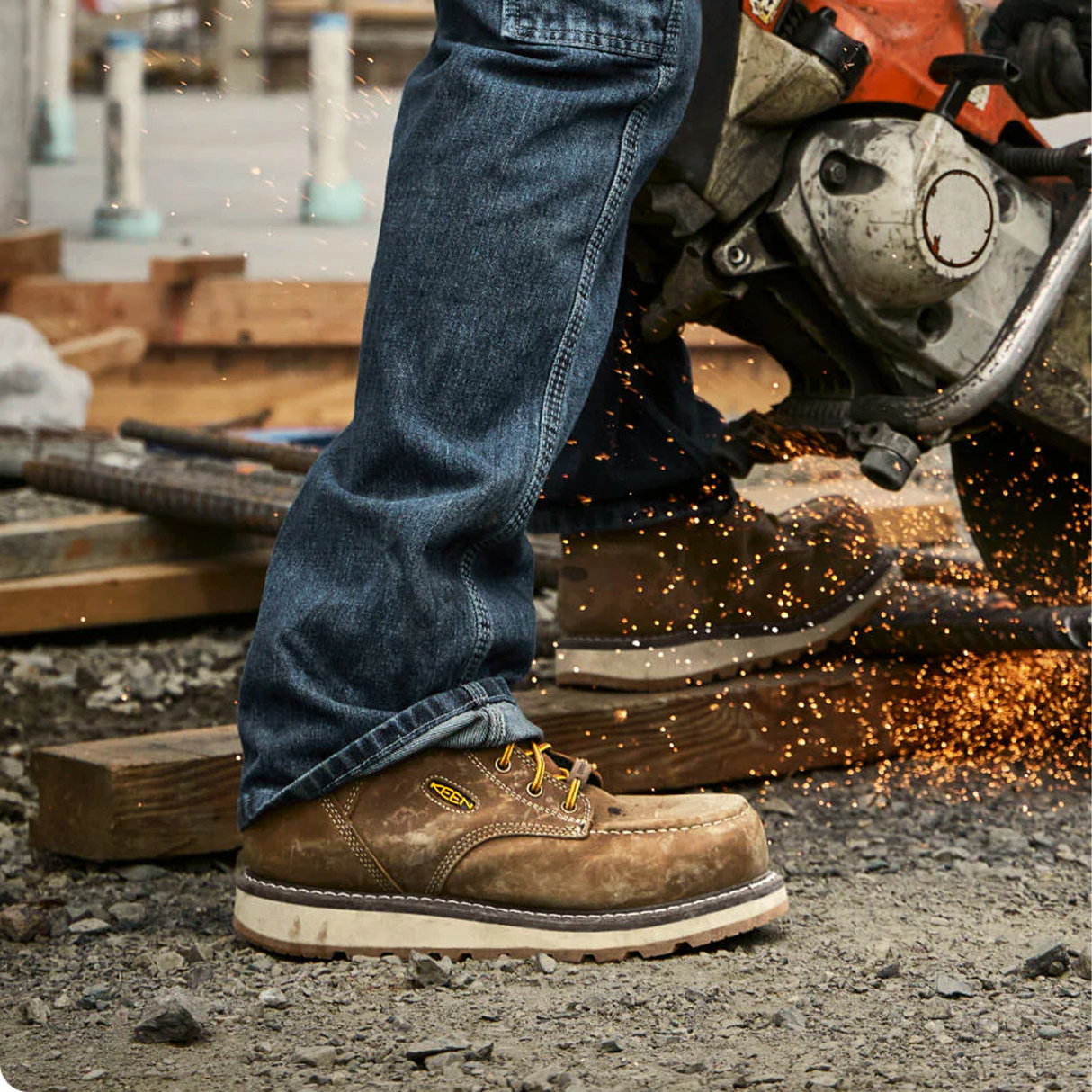 Keen Utility Cincinnati 6" Waterproof Carbon Fiber Toe Work Boot (Men) - Belgian/Sandshell Boots - Work - 6 Inch - The Heel Shoe Fitters