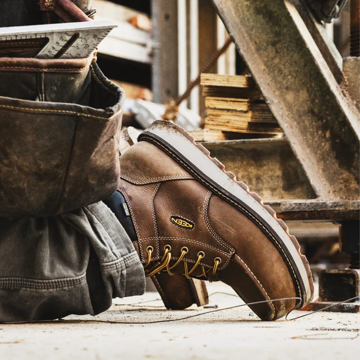 Keen Utility Cincinnati 6" Waterproof Carbon Fiber Toe Work Boot (Men) - Belgian/Sandshell Boots - Work - 6 Inch - The Heel Shoe Fitters