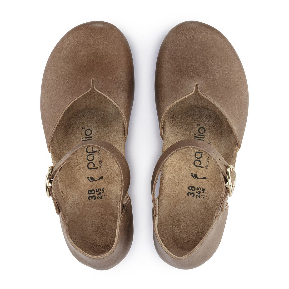 Birkenstock Mary Ring-Buckle Narrow Wedge Sandal (Women) - Cognac Oiled Leather Sandal - Heel/Wedge - The Heel Shoe Fitters