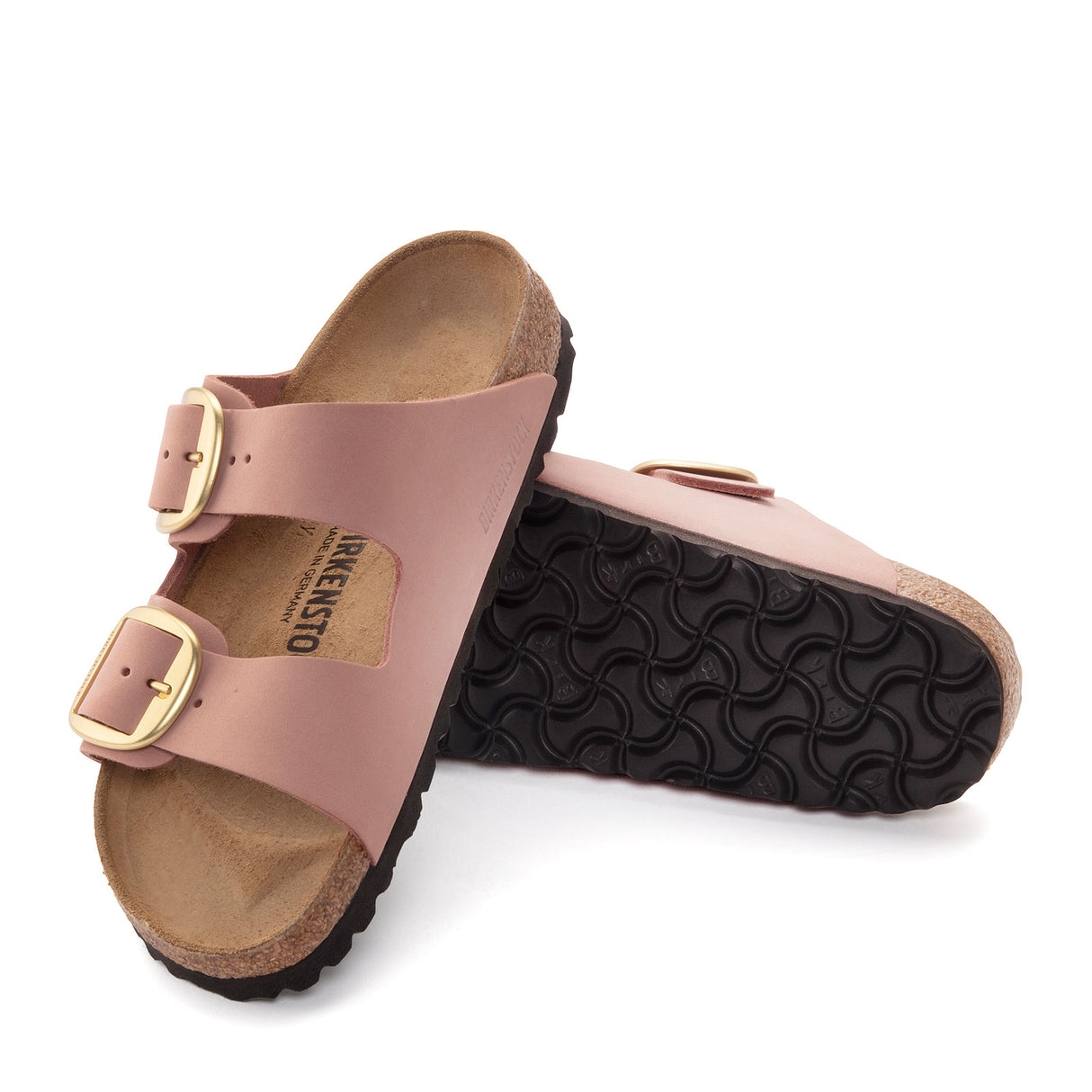 Birkenstock Arizona Big Buckle Narrow Slide Sandal (Women) - Old Rose Nubuck Sandal - Slide - The Heel Shoe Fitters