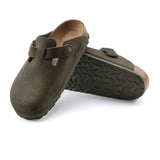 Birkenstock Boston Clog (Men) - Thyme Suede Dress-Casual - Clogs & Mules - The Heel Shoe Fitters