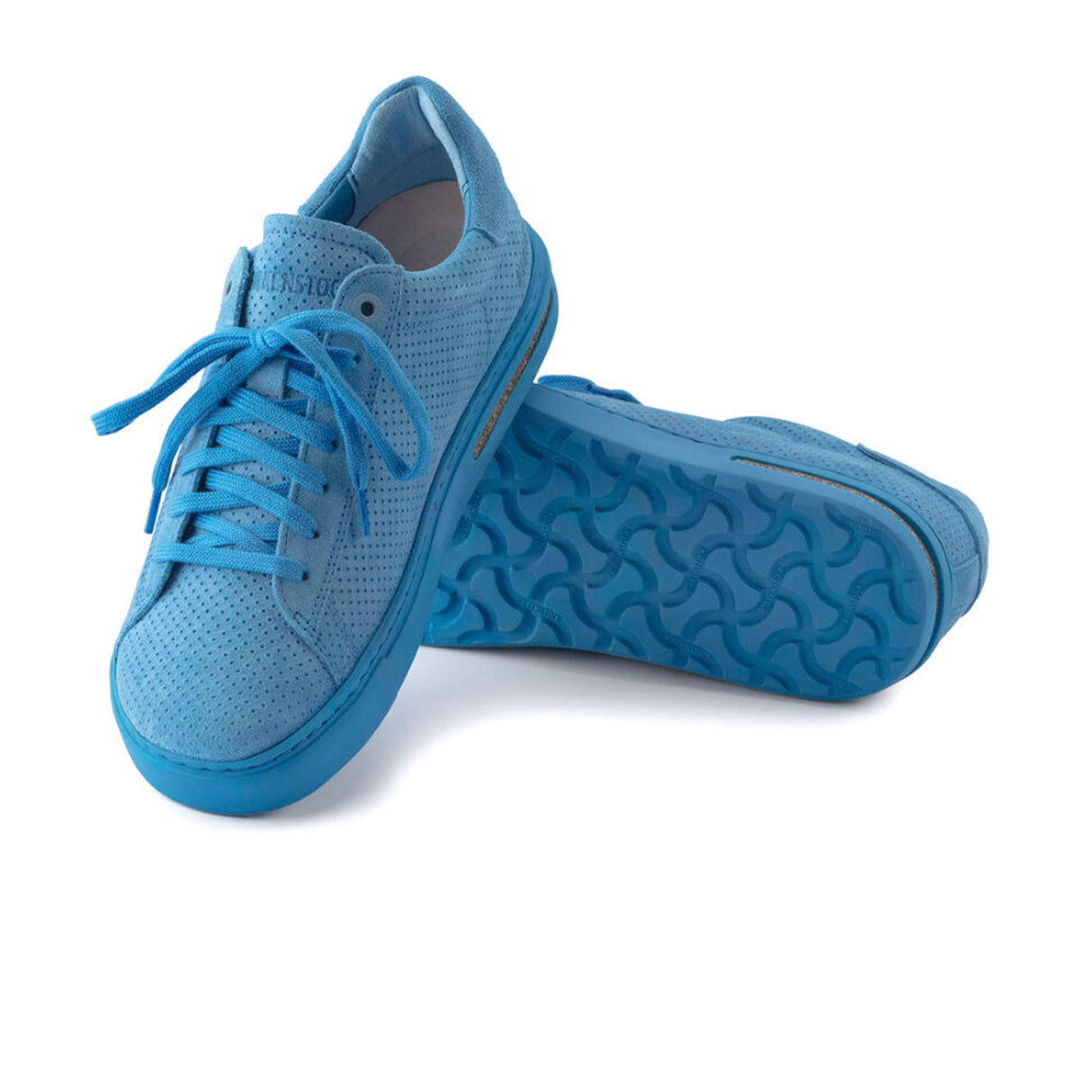 Birkenstock Bend Narrow Sneaker (Women) - Sky Blue Embossed Suede Athletic - Casual - Lace Up - The Heel Shoe Fitters