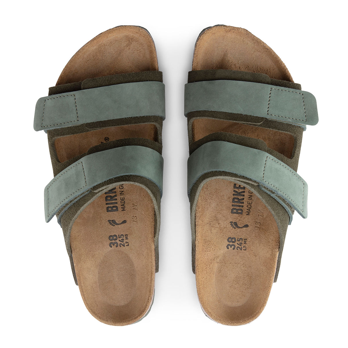 Birkenstock Uji Slide Sandal (Men) - Thyme Suede Sandal - Slide - The Heel Shoe Fitters