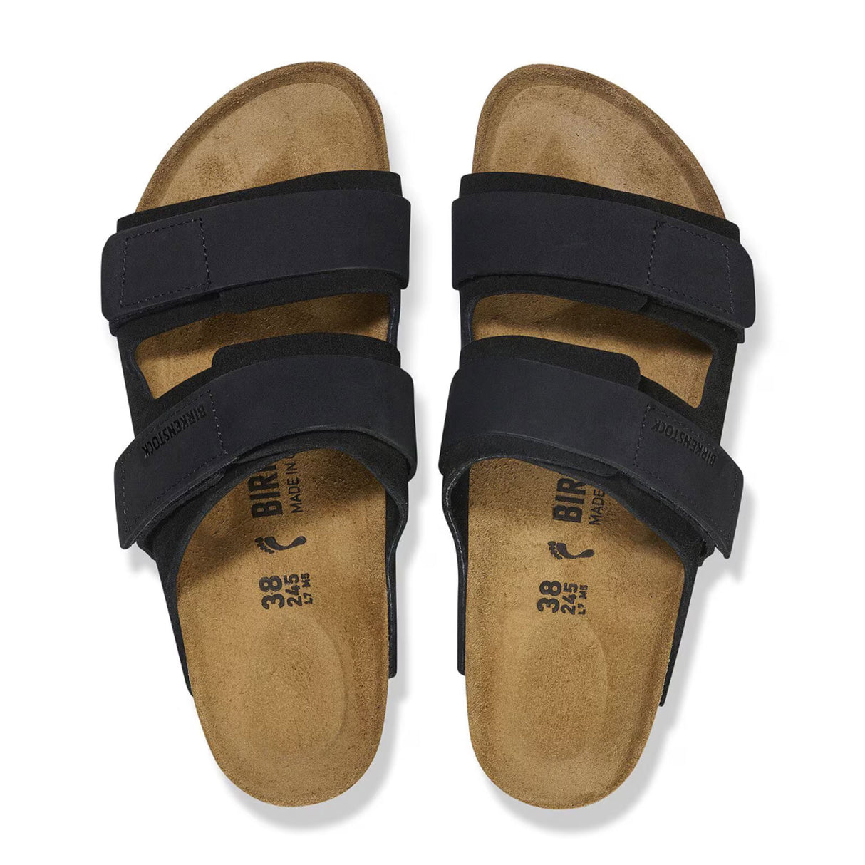 Birkenstock Uji Slide Sandal (Men) - Black Suede/Black Nubuck Sandal - Slide - The Heel Shoe Fitters