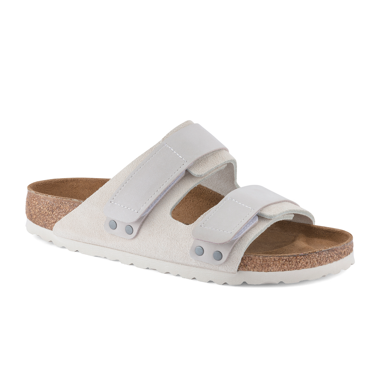 Birkenstock Uji Narrow Slide Sandal (Women) - Antique White Suede/Antique White Nubuck Sandal - Slide - The Heel Shoe Fitters