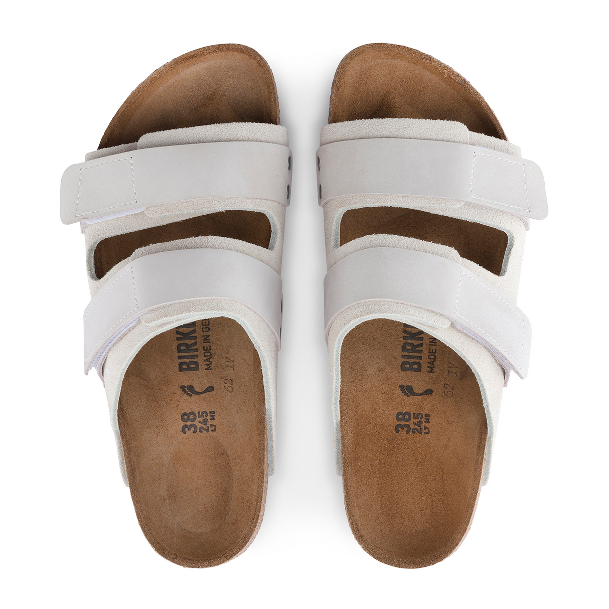 Birkenstock Uji Narrow Slide Sandal (Women) - Antique White Suede/Antique White Nubuck Sandal - Slide - The Heel Shoe Fitters
