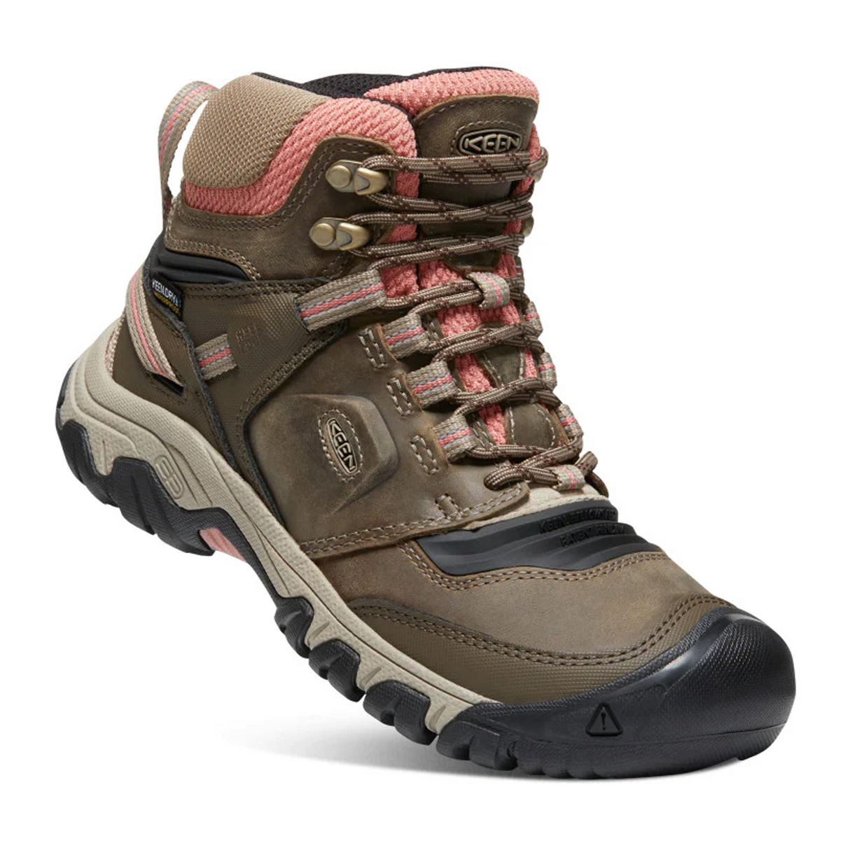 Keen Ridge Flex Mid Waterproof Boot (Women) - Timberwolf/Brick Dust Boots - Hiking - Mid - The Heel Shoe Fitters