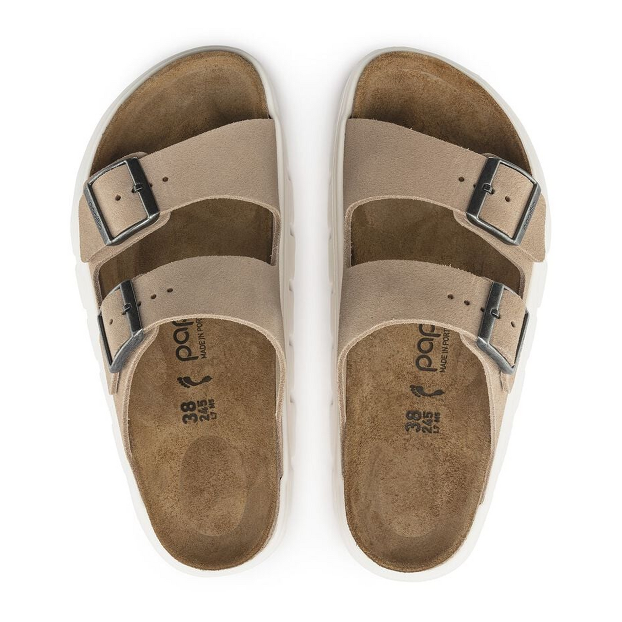 Birkenstock Arizona Chunky Slide Sandal (Women) - Warm Sand Suede Sandal - Slide - The Heel Shoe Fitters