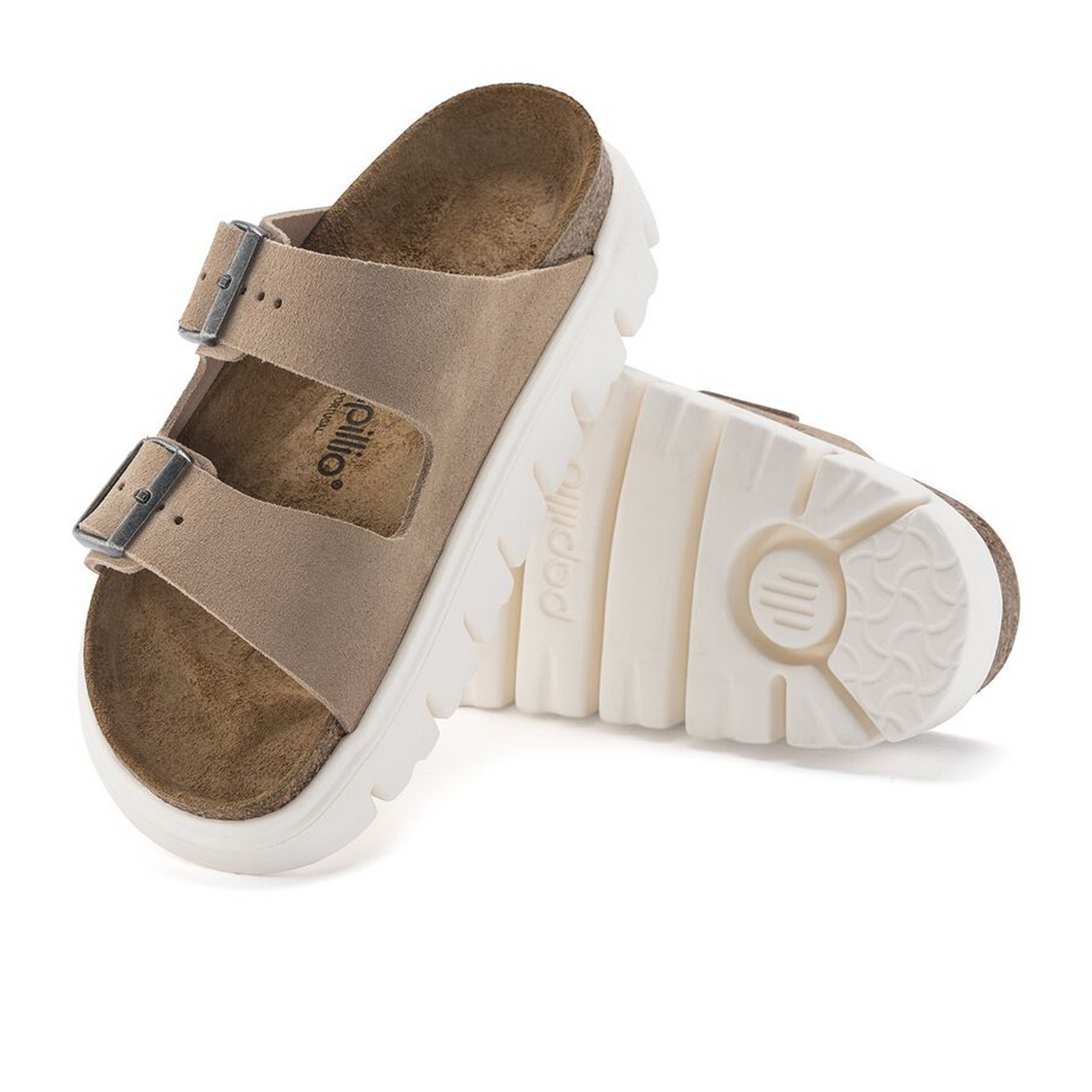 Birkenstock Arizona Chunky Slide Sandal (Women) - Warm Sand Suede Sandal - Slide - The Heel Shoe Fitters