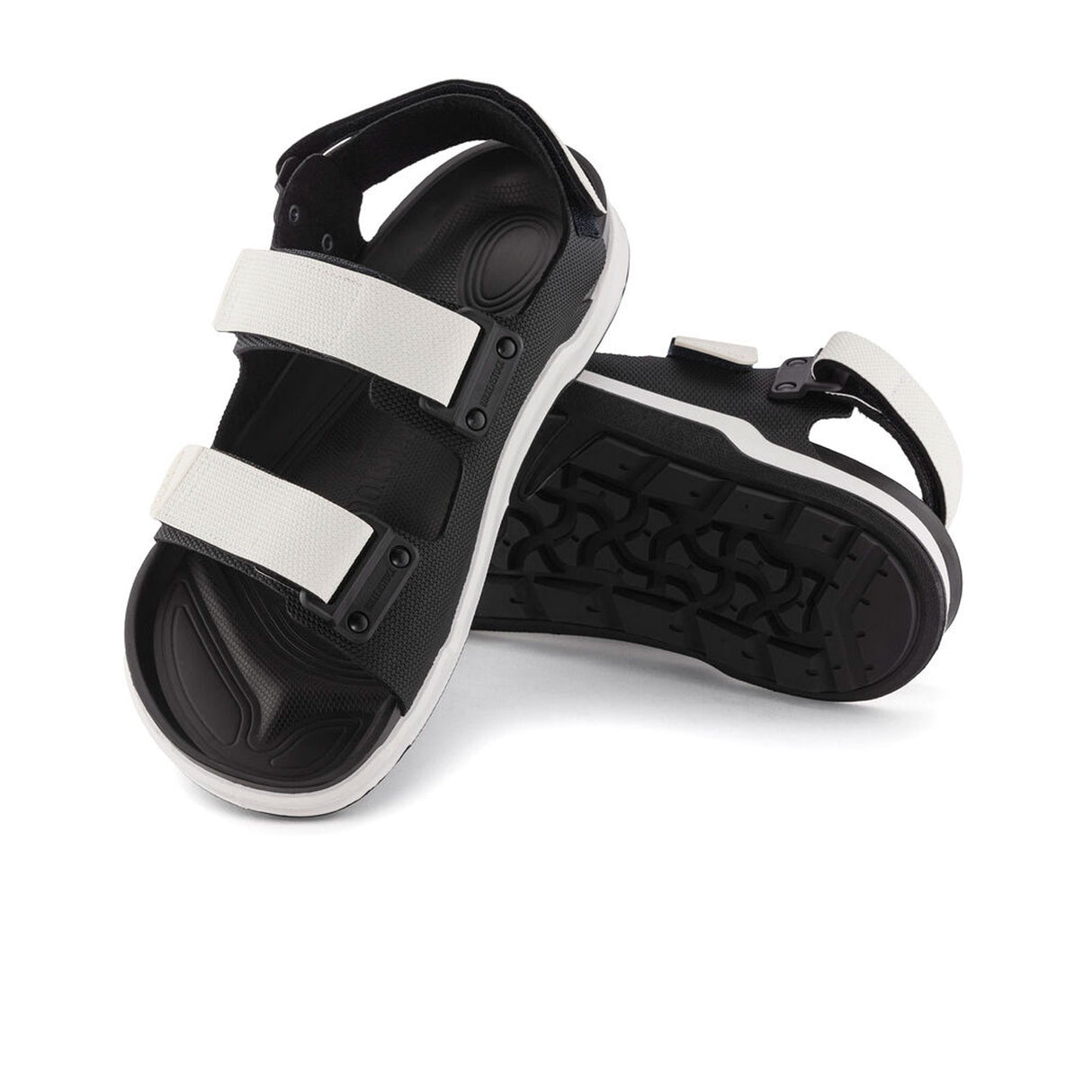 Birkenstock Tatacoa CE Backstrap Sandal (Men) - Black/White Birko-Flor Futura Sandal - Active - The Heel Shoe Fitters