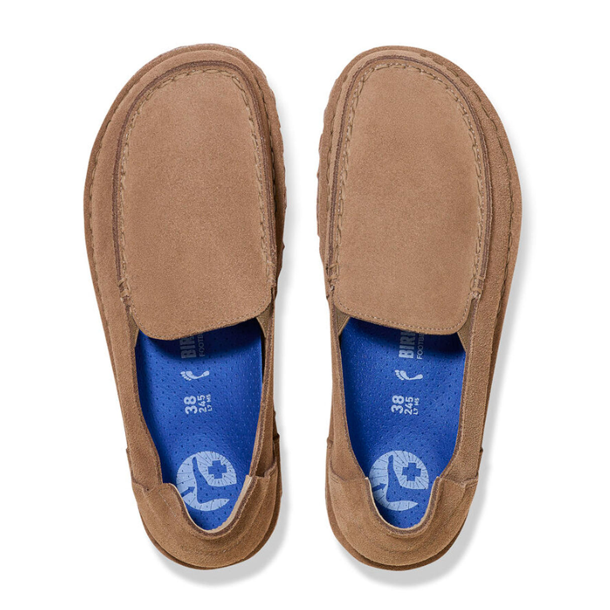 Birkenstock Utti Deep Blue Slip On Loafer (Men) - Taupe Suede Dress-Casual - Loafers - The Heel Shoe Fitters