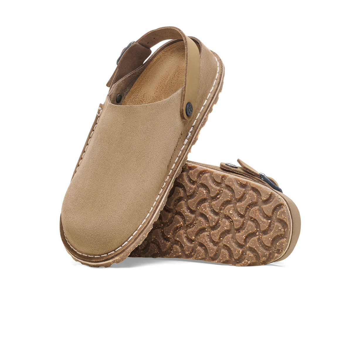 Birkenstock Lutry Slipper (Men) - Gray Taupe Suede Dress-Casual - Clogs & Mules - The Heel Shoe Fitters