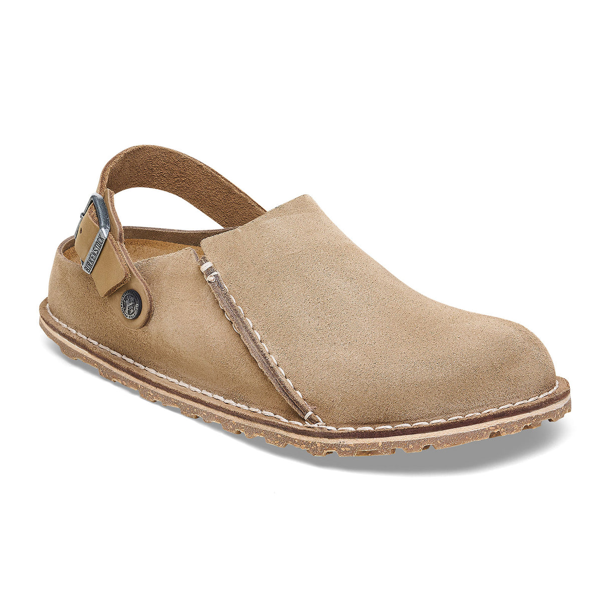Birkenstock Lutry Slipper (Men) - Gray Taupe Suede Dress-Casual - Clogs & Mules - The Heel Shoe Fitters