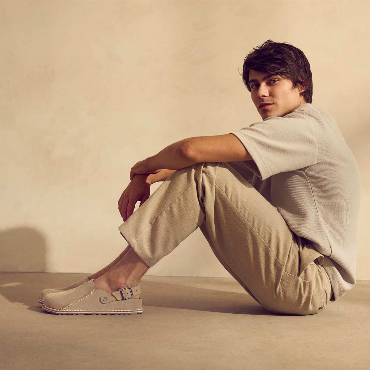 Birkenstock Lutry Narrow Slipper (Women) - Gray Taupe Suede Dress-Casual - Clogs & Mules - The Heel Shoe Fitters