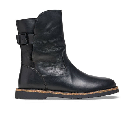 Birkenstock Uppsala Mid Boot (Women) - Black/Black Leather/Shearling Boots - Winter - Mid Boot - The Heel Shoe Fitters