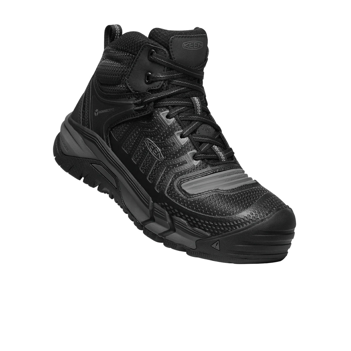 Keen Utility Kansas City Mid KBF Carbon Fiber Toe Work Boot (Men) - Black/Gun Metal Boots - Work - 6 Inch - The Heel Shoe Fitters