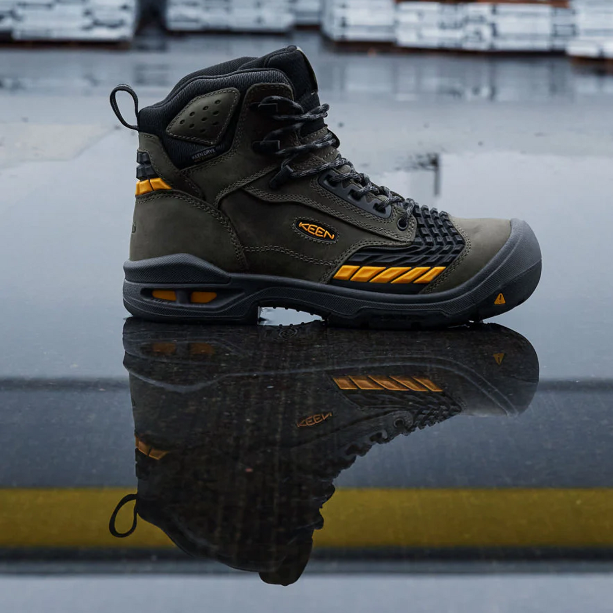 Keen Utility Troy 6" Waterproof Carbon Toe Boot (Men) - Magnet/Black Boots - Work - 6 Inch - The Heel Shoe Fitters