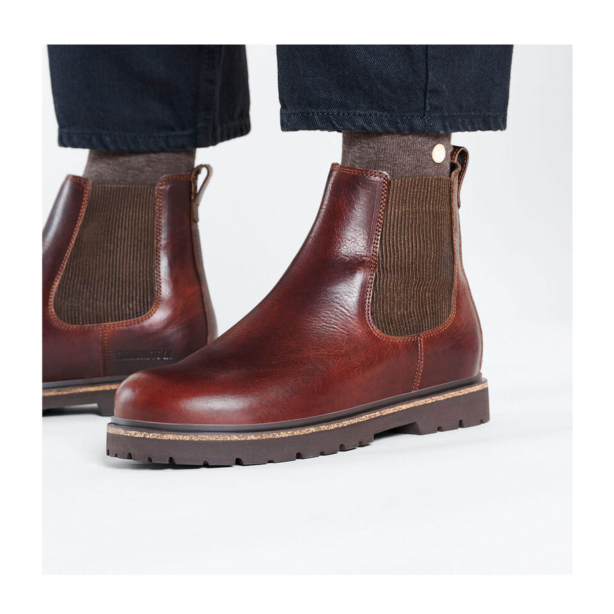 Birkenstock Highwood Chelsea Boot (Unisex) - Chocolate Leather Boots - Casual - Low - The Heel Shoe Fitters