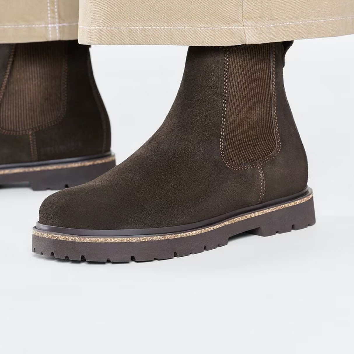 Birkenstock Highwood Chelsea Boot (Women) - Mocha Suede Boots - Casual - Mid - The Heel Shoe Fitters