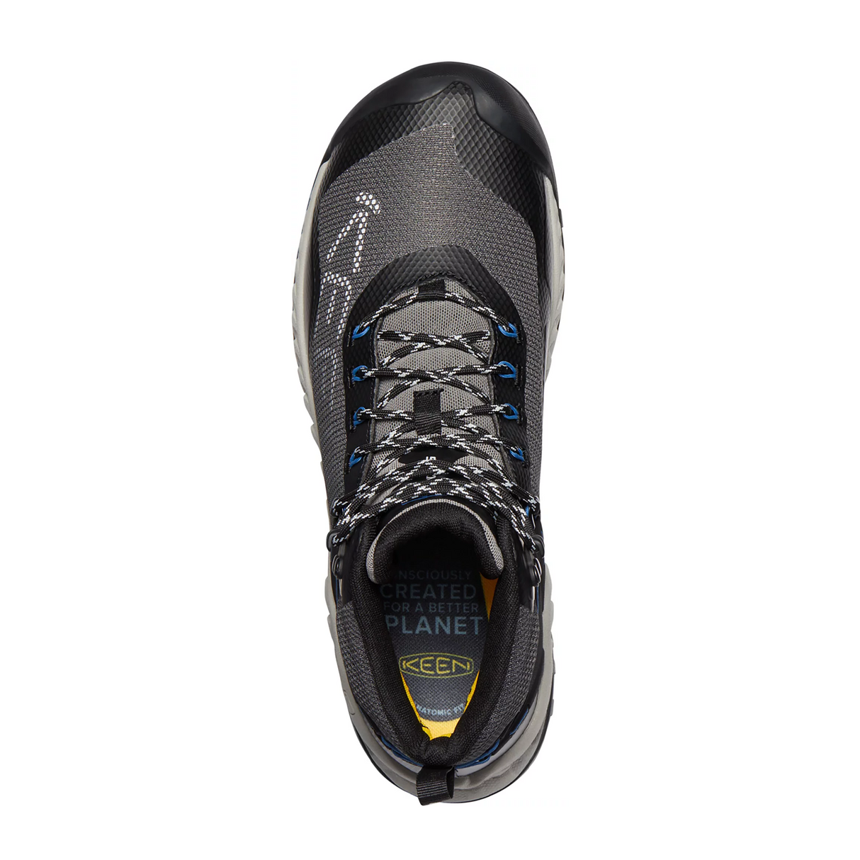 Keen NXIS EVO Mid Waterproof Hiking Shoe (Men) - Magnet/Bright Cobalt Athletic - Walking - The Heel Shoe Fitters