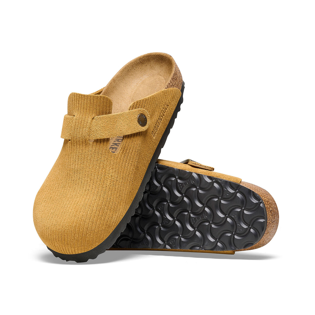 Birkenstock Boston Narrow Clog (Women) - Corduroy Cork Brown Dress-Casual - Clogs & Mules - The Heel Shoe Fitters