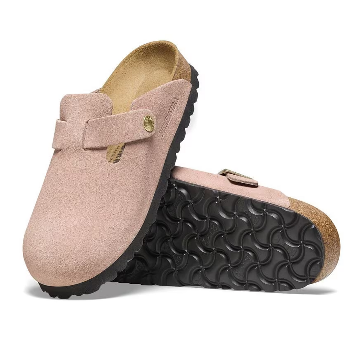 Birkenstock Boston Narrow Clog (Women) - Light Rose Suede Dress-Casual - Clogs & Mules - The Heel Shoe Fitters