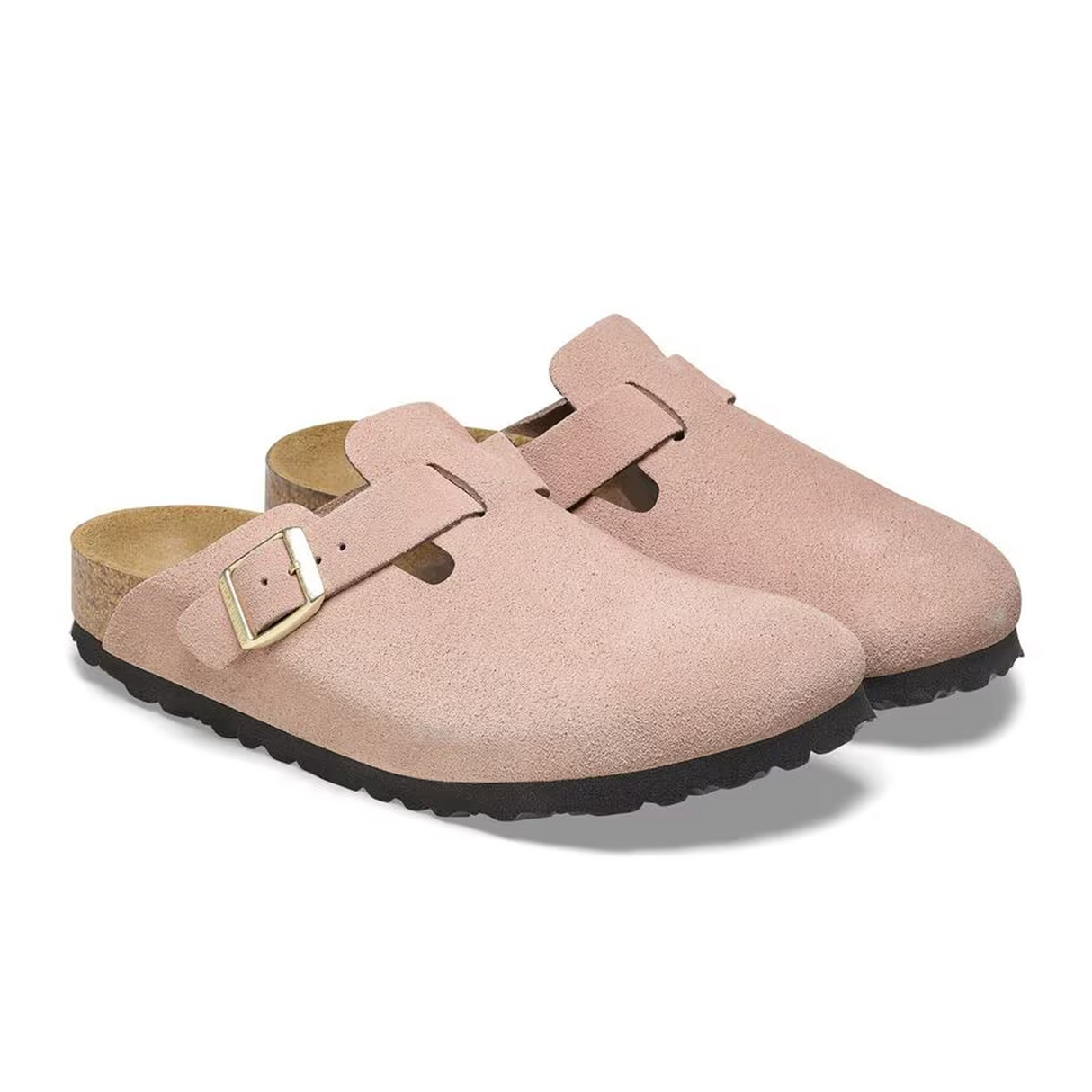 Birkenstock Boston Narrow Clog (Women) - Light Rose Suede Dress-Casual - Clogs & Mules - The Heel Shoe Fitters