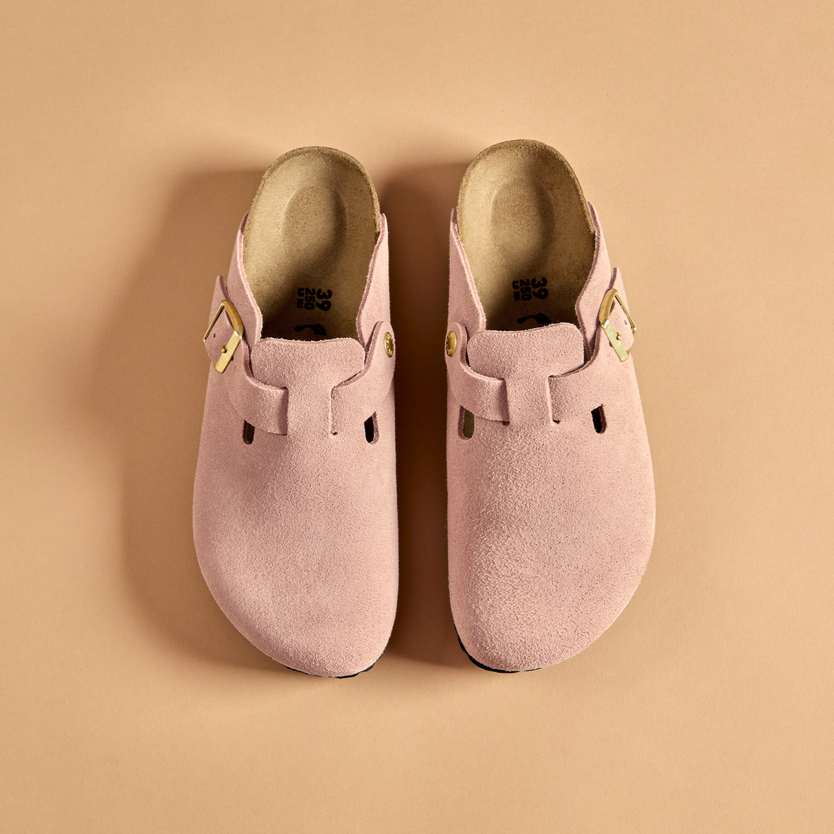 Birkenstock Boston Narrow Clog (Women) - Light Rose Suede Dress-Casual - Clogs & Mules - The Heel Shoe Fitters