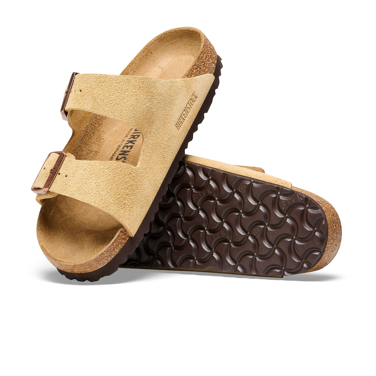 Birkenstock Arizona Slide Sandal (Unisex) - Latte Cream Suede Sandal - Slide - The Heel Shoe Fitters