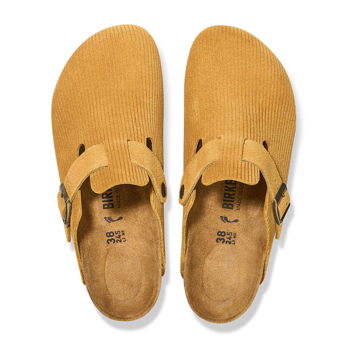 Birkenstock Boston Narrow Clog (Women) - Corduroy Cork Brown Dress-Casual - Clogs & Mules - The Heel Shoe Fitters