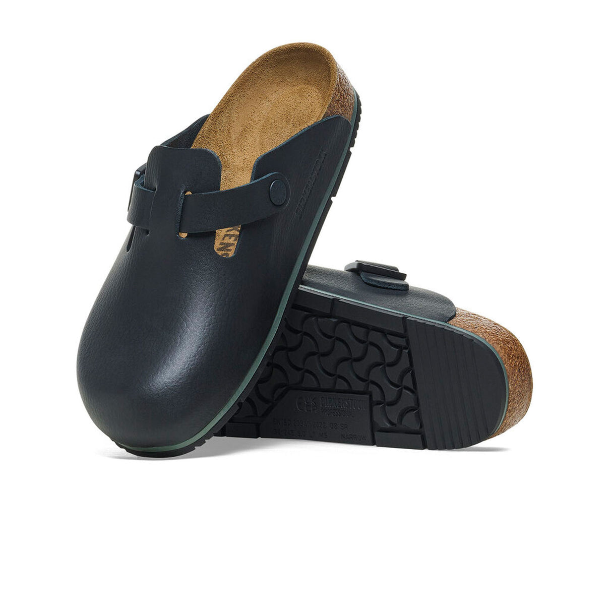 Birkenstock Boston Pro Narrow Clog (Women) - Black Leather Dress-Casual - Professional - The Heel Shoe Fitters