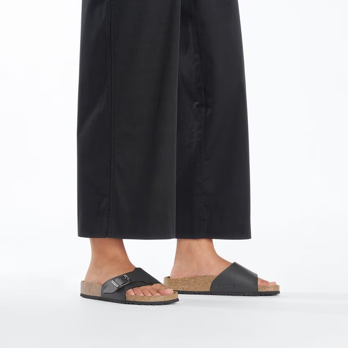 Birkenstock Catalina Narrow Slide Sandal (Women) - Black Birko-Flor Sandal - Slide - The Heel Shoe Fitters