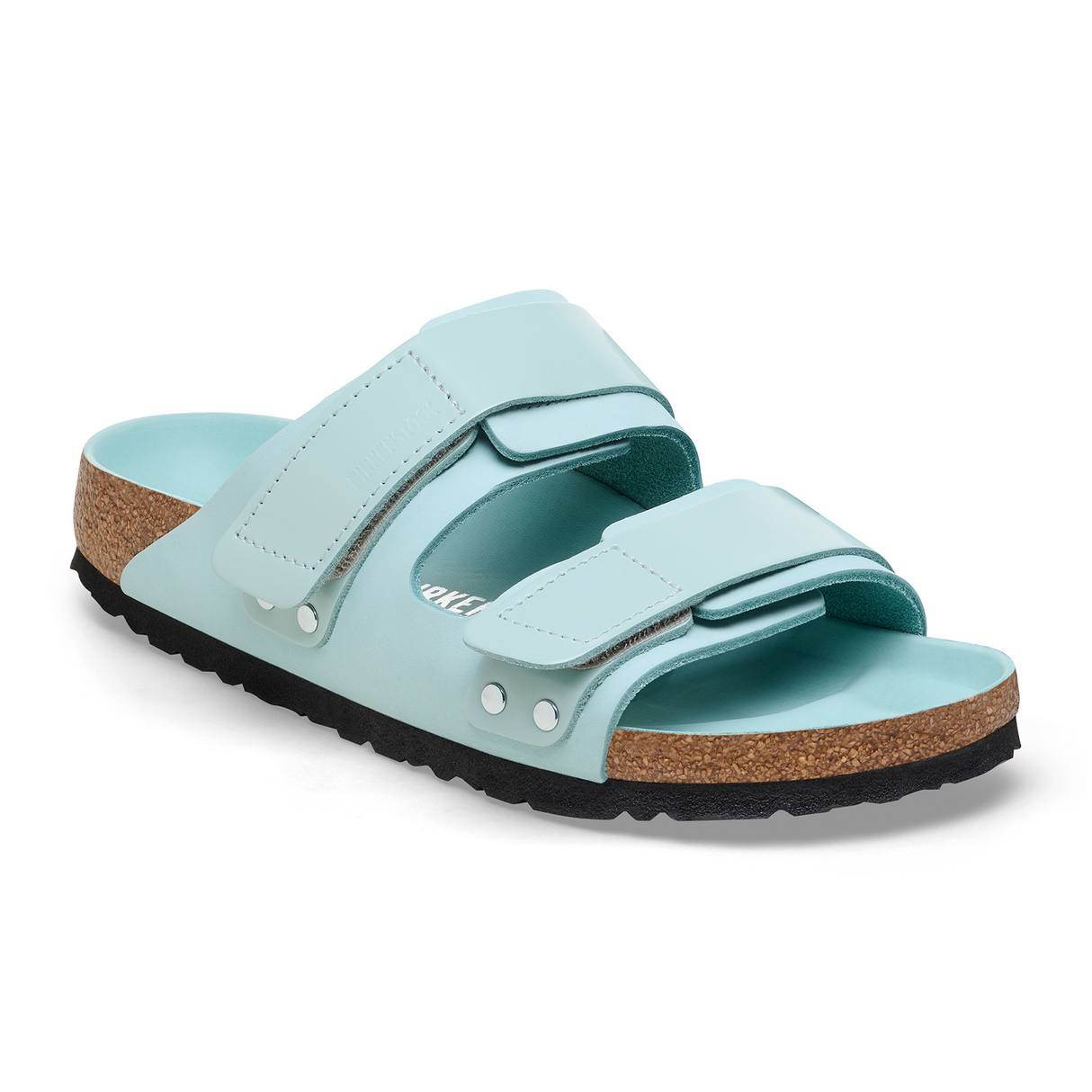 Birkenstock Uji Hex Narrow Slide Sandal (Women) - High Shine Surf Green Nubuck Sandal - Slide - The Heel Shoe Fitters
